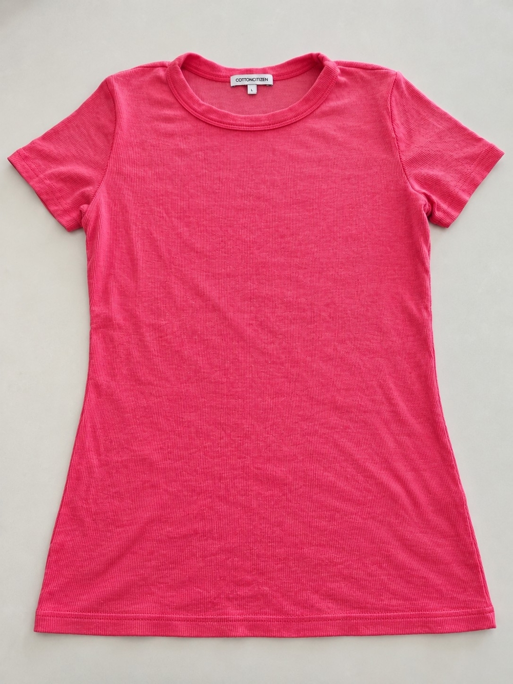Cotton Citizen Women’s Pink Crewneck Short Sleeve Top